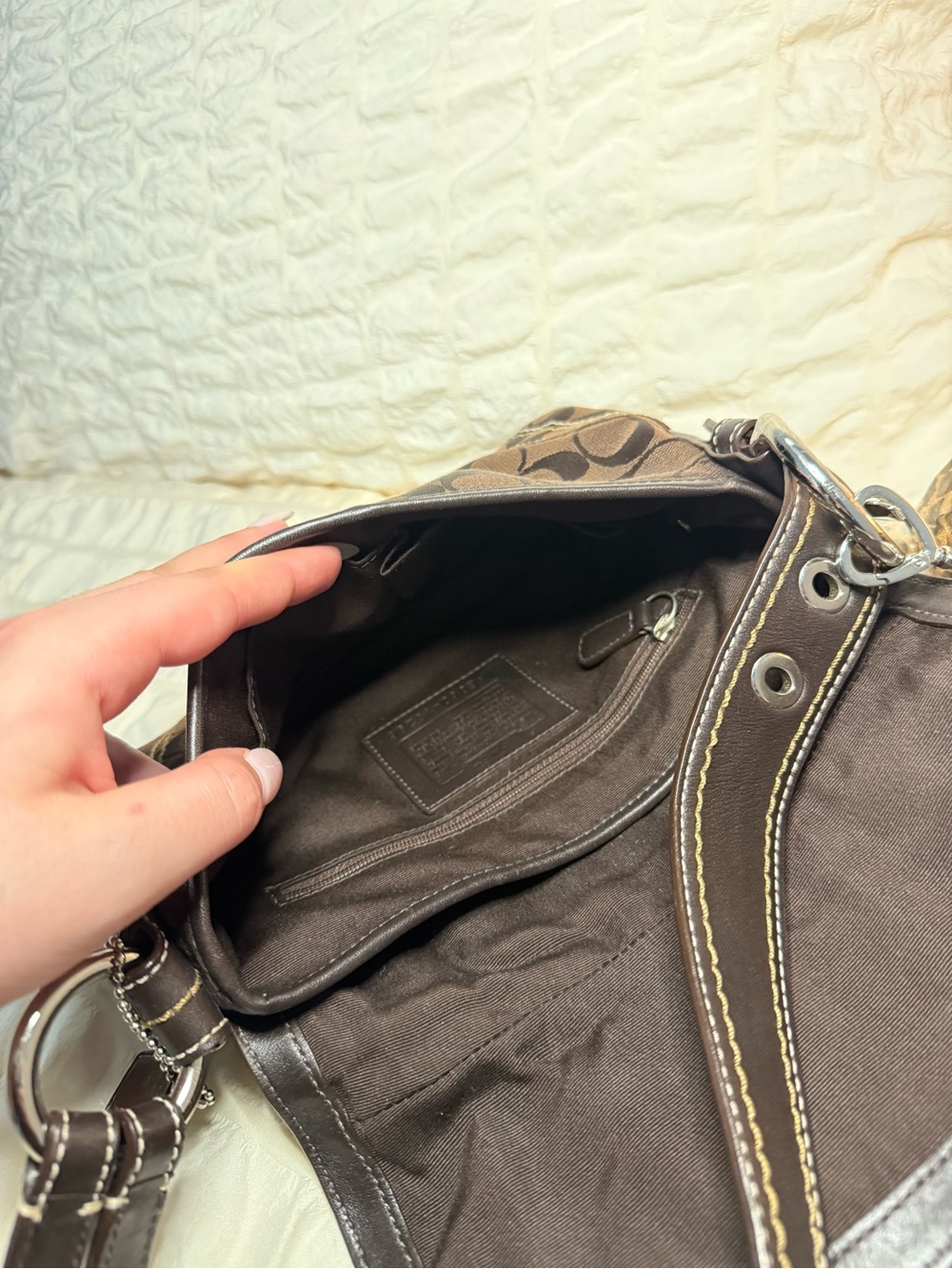 vintage coach mini soho in chocolate brown**read bio for the missing hangtag** - Picture 9 of 12